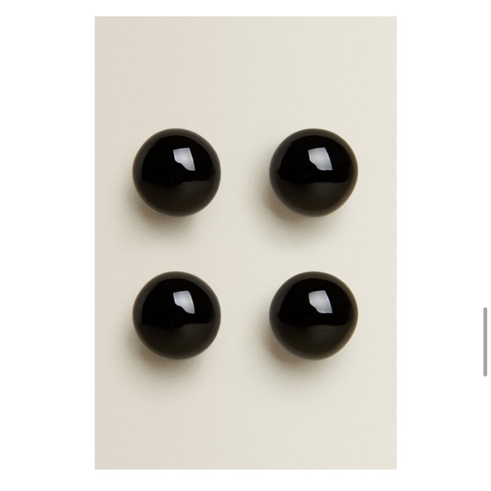 Zara Home Ceramic Door Knobs Black Four Brand New - Picture 4 of 4